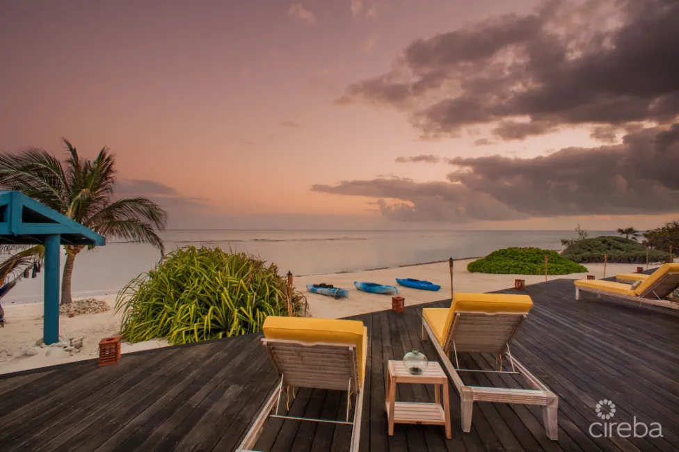 LITTLE CAYMAN BEACHFRONT HOME WITH 2 LOTS AND POOL